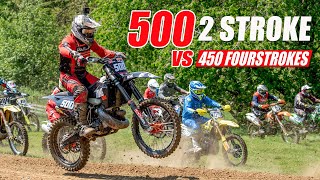 Racing the Worlds Best 500cc 2 Stroke vs 450 4 Strokes [upl. by Nyroc]