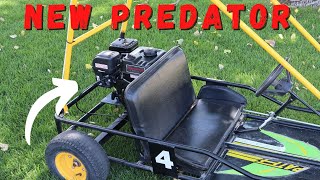 New Predator 212 Go Kart Engine Swap Throttle cable install hookup [upl. by Craner]