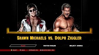 WWE 2K14 Gameplay XBOX 360  Retro Shawn Michaels CPU vs Dolph Ziggler CPU [upl. by Annoyi]