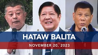 UNTV HATAW BALITA  November 20 2023 [upl. by Yesmar]