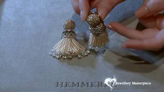 Hemmerle pearl and diamond earrings presented at the TEFAF 2017 [upl. by Buzzell]