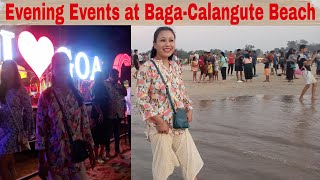 GOA Evening Events at BagaCalangute Beach  DJ Parties  Nilesh Boro nileshboro [upl. by Sesom]