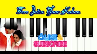 Tere Jaisa Yaar Kahan Piano Tutorial With Notations Easy amp Slow YouTube · LalitaNayal [upl. by Arama]