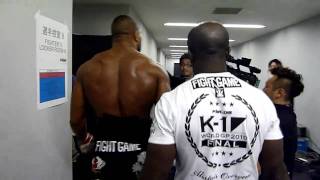 Alistair Overeem walks back to the dressing room after his fight with Todd Duffee [upl. by Giacamo968]