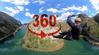 ZipLine Croatia 360° Video  ALL 8 wires [upl. by Atirehgram]