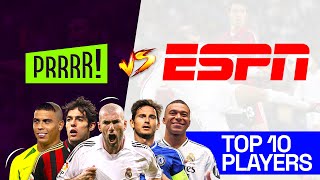 PRRRR VS ESPN Top 10 Players in the 21st Century Let’s gooo🤩🤩🤩🤩… [upl. by Hufnagel]