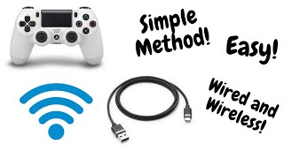 How to Connect PS4 Controller To PC  Wired and Wireless Method  Easy [upl. by Winnie]