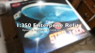 Polar LIghts 1350 Enterprise Refit Build  Part 2  ShuttleBay [upl. by Ayanat780]