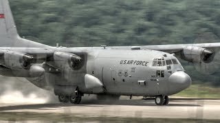 C130H Hercules Dirt Airstrip LandingTake Off [upl. by Otrebmal]