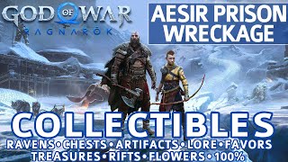 God of War Ragnarok  Aesir Prison Wreckage All Collectible Locations Legendary Chests etc  100 [upl. by Ty]