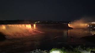 Niagara Falls Light Show A Spectacular Nighttime Experience [upl. by Nylodnewg980]