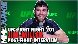 Jim Miller reacts to tying Cowboy Cerrone for most UFC wins  UFCVegas48 postfight [upl. by Hefter204]