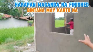 GANDA NA NG HARAPAN NG BAHAY NG MAG ASAWANG SENIOR MAY PALITADA NA [upl. by Aicssej]