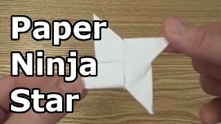 How to make a paper ninja star or shuriken  Origami [upl. by Enitsirt161]