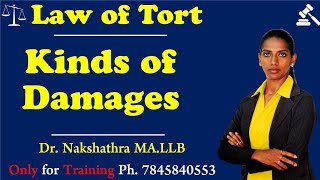 KINDS of Damage  Law of Tort  DrACNakshathra  Tamil [upl. by Ellenhoj]