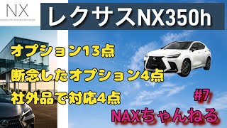 【レクサスNX】購入新車のオプション選び 金額と欲望と自制と、、、【Fスポーツ】TRDエアロ350h [upl. by Ahcilef623]