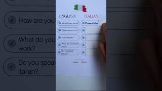 What‘s your name in Italian 🇮🇹📚 learnitalian [upl. by Cestar]