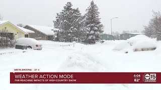 Heavy snow falling in the Flagstaff area northern Arizona [upl. by Sonitnatsok457]