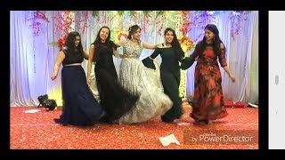 Best dance performance by bride amp friends  engagement diaries  Bollywood songs [upl. by Duck454]