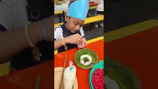 Food festival at school foodfest cooking trending foodie rajasthanifoodie curdrice donout [upl. by Enoj]