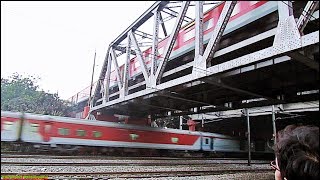 Rare Crossing  Rajdhani Express Over Rajdhani Express [upl. by Gaspard]