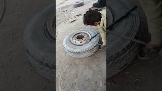 See How to fix a rim into a tire mechanic automobile shortsfeed [upl. by Kurland]