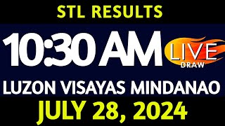 Stl Result Today 1030 am draw July 28 2024 Sunday Luzon Visayas and Mindanao Area LIVE [upl. by Oderfliw]