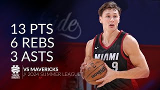 Pelle Larsson 13 pts 6 rebs 3 asts vs Mavericks 2024 Summer League [upl. by Titos844]