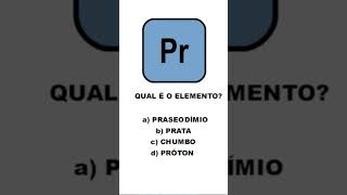 Qual é o elemento Pr Quiz de Química Tabela Periódica enem [upl. by Cooper501]