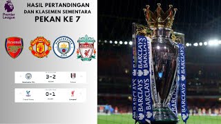 HASIL DAN KLASEMEN PEKAN KE 7 LIGA INGGRIS [upl. by Kliber]