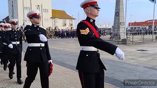 Lowestoft Remembrance Service 2024 Parade March On [upl. by Anett]