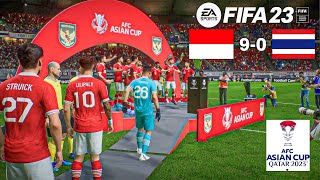 FIFA23  Indonesia vs Thailand 90 l AFC Asian Cup Final 2024  Laptop™ Gameplay 60 [upl. by Vanny]