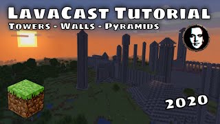 Minecraft LavaCast Tutorial How to Cast Towers Walls Stairs amp Pyramids With Lava amp Water [upl. by Levitan]