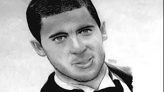 DESSIN 5  How to draw  EDEN HAZARD [upl. by Suoiluj]