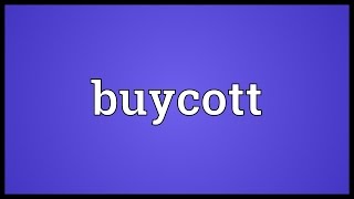 Buycott Meaning [upl. by Jemimah266]