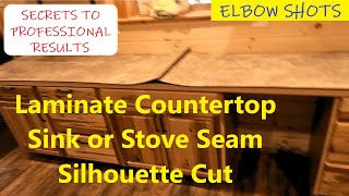 Laminate Countertop Sink or Stove Seam The Silhouette Cut [upl. by Bolling948]