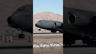 Callsign FAMUS 16 HEAVY  USAF C17 Globemaster III arrives at Las Vegas  970046  planespotting [upl. by Waxman]