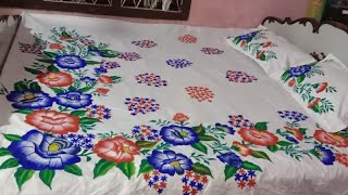 white bedsheets painting 🖼 bedsheetseller trendingnow paintingdesign [upl. by Conlee]