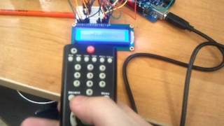 Displaying the remote control button code on LCD 1603 using Arduino [upl. by Hayyim433]