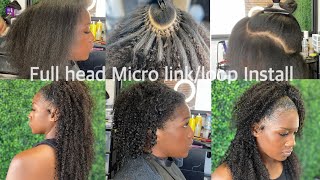 Kinky curly Micro links Fast and easy install with prebeaded links  Ft Y Wigs [upl. by Ahtoelc]