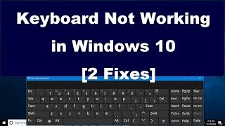 Keyboard Not Working in Windows 10 2 Fixes [upl. by Stace416]