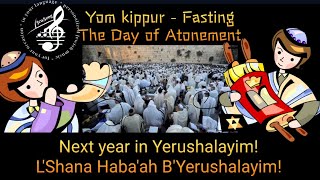 Jewish Lyrics  Yom kippur 5785 Day of Atonement Long day of fasting Joyful AI Music JewSong [upl. by Hashimoto880]