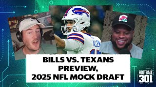 Bills vs Texans preview amp 2025 Mock Draft will Travis Hunter go to the Dolphins  Yahoo Sports [upl. by Hsatan559]