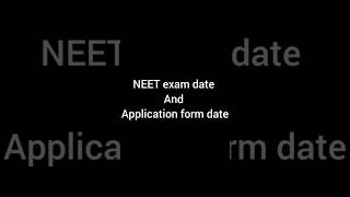 Neet exam date and application from date 2025neet [upl. by Lerak523]