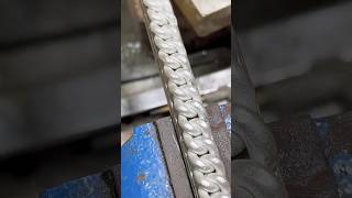 Cuban link chain making process by hand in silverhow to make Cuban link chain in silverChain [upl. by Enniotna974]