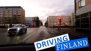 Early Morning Driving in Turku amp Kaarina Finland  Late October 2024 [upl. by Lurette]