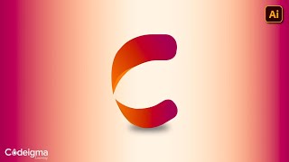 How to Make Letter C Logo Design in Illustrator Design 1 Lettermark Logo Series Codeigma Learning [upl. by Fatimah450]