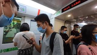 Hangzhou Metro Subway Ride on Line 1 from Longxiangqiao to Datieguan  China360 [upl. by Darbee385]