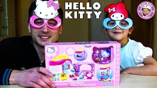 Hello Kitty Haustiersalon BlueBox Toys  13 Teile Spielset Koffer [upl. by Atilrahc]