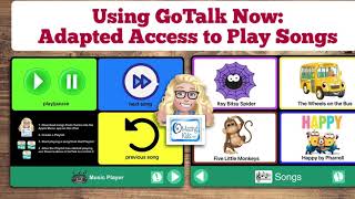 Using the GoTalk Now App as Adapted Access to Play Songs [upl. by Eilatam893]